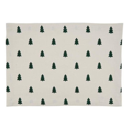 SARO 502.I1420B Holiday Placemats With Christmas Tree Design - Set Of 4